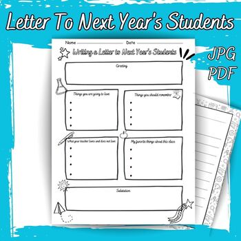 Preview of Writing a Letter to Next Year's Students | End of Year Activities