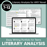 Literary Analysis Essay Unit Grades 6-12 EDITABLE (Print &