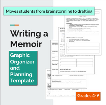 Preview of Writing a Memoir Graphic Organizer (Great for Distance Learning)