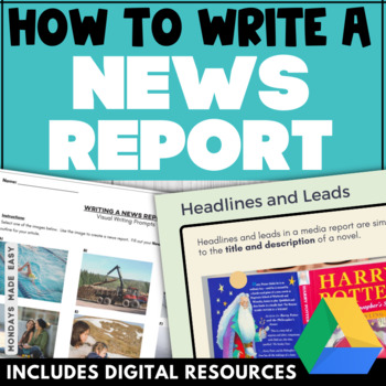 Preview of Writing a News Article - OLC News Report Template & 4-Level Rubric - OLC4O OSSLC