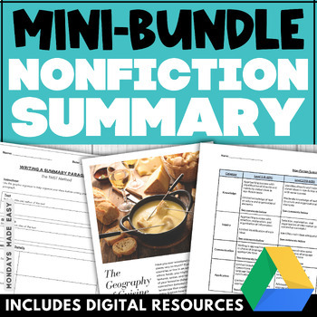 Preview of Writing a Nonfiction Summary Bundle - Three Informational Articles - OSSLT OLC4O