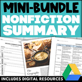 Writing a Nonfiction Summary Bundle - Three Informational 