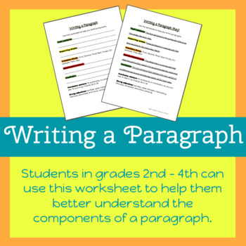 Writing a Paragraph: 2nd - 4th Grade by Jumpstart Teaching Worksheets