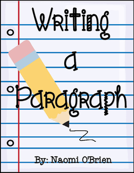 Preview of Writing a Paragraph Made Easy (Common Core) For K and 1