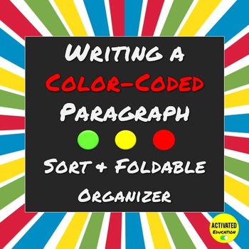 Preview of Writing a Paragraph Word Sort & Foldable Graphic Organizer