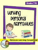 Writing a Personal Narrative Essay - Distance Learning Compatible