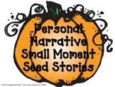 Writing a Personal Narrative Small Moment Seed Story