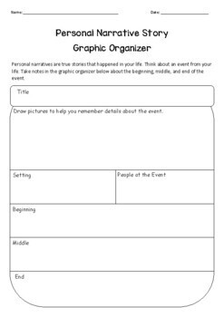 Preview of Personal Narrative: Story Writing -- Planner/Graphic Organizer