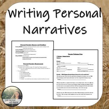 Writing a Personal Narrative for Distance Learning by Read and Roam ...