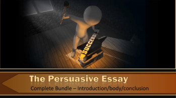 Preview of Writing a Persuasive Essay Bundle - Complete Scaffolded Steps - Animated PPT