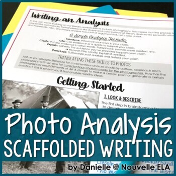Preview of Media Literacy Lesson - Analyzing Photographs - How to Write an Analysis