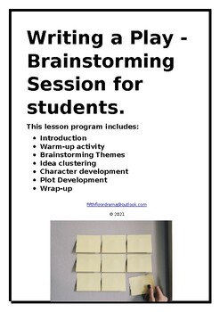 Preview of Writing a Play -Brainstorming Session for students.