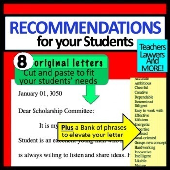 Preview of Writing a Recommendation. There's No Need to Start from Scratch!