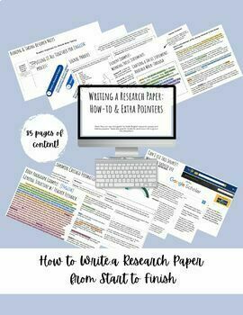 Preview of Writing a Research Paper: Full Year How-To Resource w/ Examples