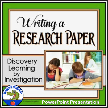 Preview of Writing a Research Paper PowerPoint for Middle Grades