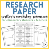 Writing a Research Paper Resources for Elementary Students + Teachers