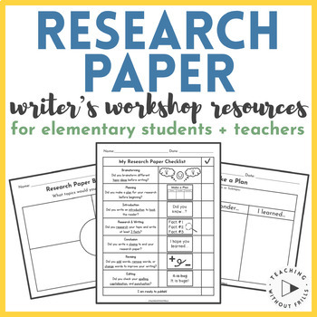 how to write a research paper for elementary students