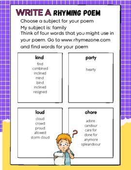 rhyming poem assignment