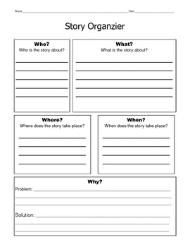 Writing a Story / Story Organizer / Creative Writing by Kelly Connors