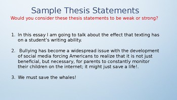 excellent thesis statements