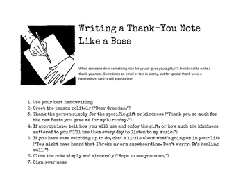 Preview of Writing a Thank-You Note Like a Boss