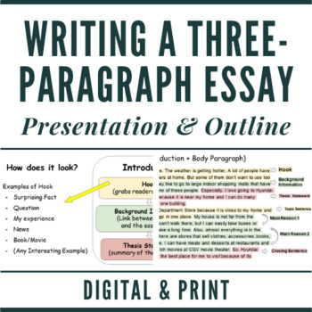 Preview of Writing a Three-Paragraph Essay: Presentation & Outline
