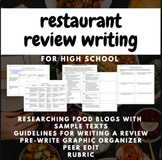 Writing a food blog restaurant review for high school
