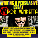Writing a persuasive essay for V for Vendetta