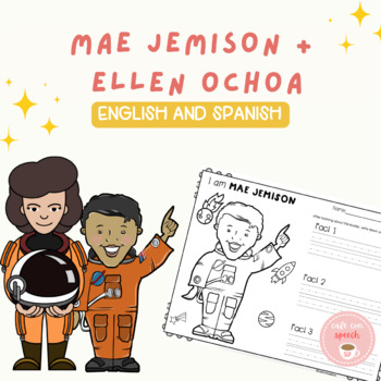 Preview of Writing about Mae Jemison + Ellen Ochoa Graphic Organizers (Bilingual)