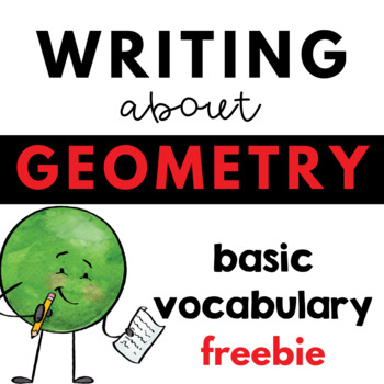 Preview of Writing about Math - Geometry - Basic Vocabulary