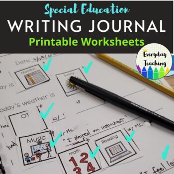 Preview of Journal Writing Write about your day: Special Education, Autism