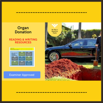 Preview of Writing an Article: Organ Donation (FREE article and Writing Mat!)