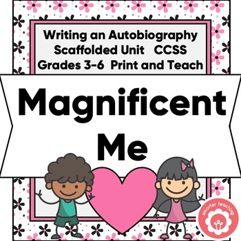 Preview of Writing an Autobiography Scaffolded Unit +Word Search CCSS Grades 3-6 Print. Go.