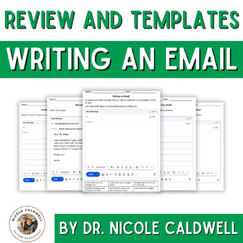 Preview of Writing an Email Review and Templates (Supplement to a Unit on Writing Emails)