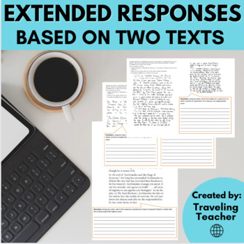Preview of Writing an Extended Response Based on Two Different Texts - ELA Test Prep Skills