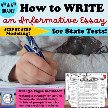 Preview of Writing an Informative Essay for 4th and 5th Grade State Test Prep