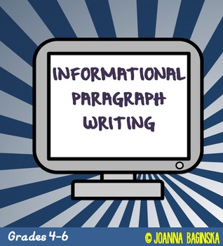 Preview of Informational paragraph writing PDF & Digital for Distance Learning