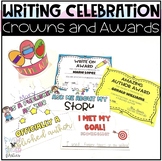 Writing and Author Celebration Crowns and Editable Awards