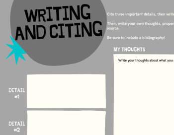 Preview of Writing and Citing Template PDF