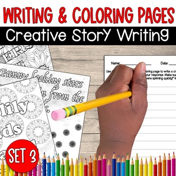 Preview of Writing and Coloring Pages - Creative Writing, Set 3