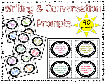 Preview of Writing and Conversation Prompts