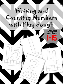 Preview of Writing and Counting Numbers mat/ Play dough mats