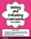 Writing and Evaluating Expressions with Variables