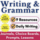 Writing and Grammar Activities - Choice Boards, Writing Pr