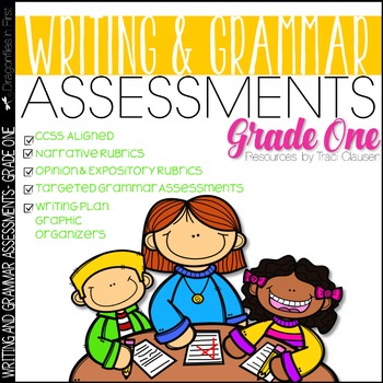 Preview of Writing Assessment and Grammar Assessment 1st Grade