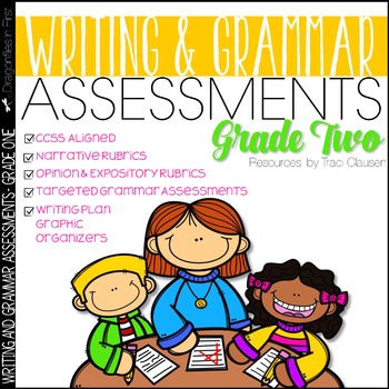 Preview of Writing Assessment and Grammar Assessment 2nd Grade