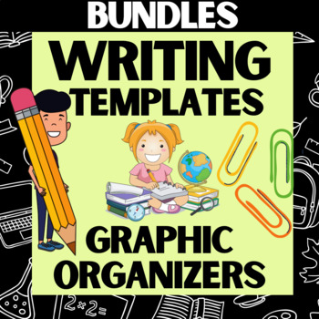 Preview of Writing and Graphic Organizer Templates Bundle Digital & Printable