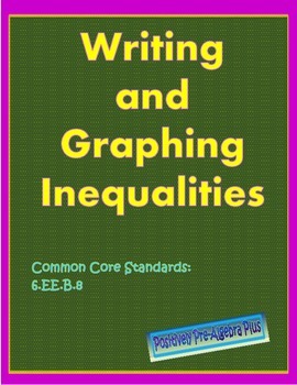 Preview of Writing and Graphing Inequalities Worksheet-Distance Learning Digital Option