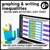 Writing and Graphing Inequalities Digital Math Activity | 