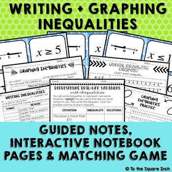 Preview of Inequalities Interactive Notebook